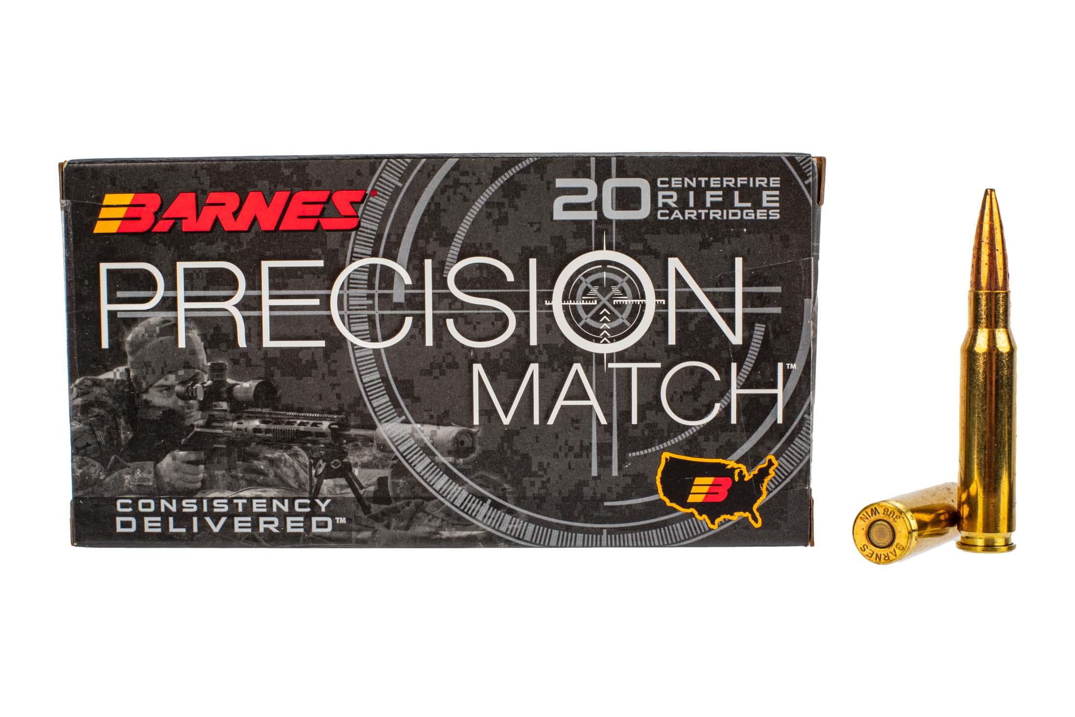Barnes PRECISION MATCH 308 Win 175gr Match Burner OTM BT - Box of 20